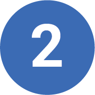 number two in blue circle