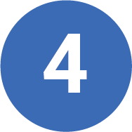 number four in blue circle