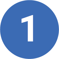 number one in blue circle